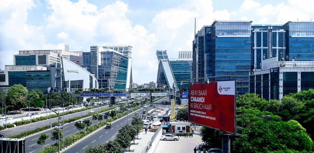 Real Cyber City Gurugram commercial office district and road access