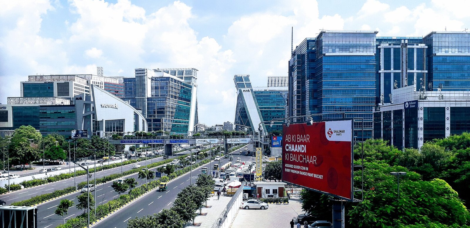 Real Cyber City commercial office district in Gurugram